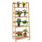 Multifunctional 4 Shelf Bamboo Plant Flower Storage Stand Rack